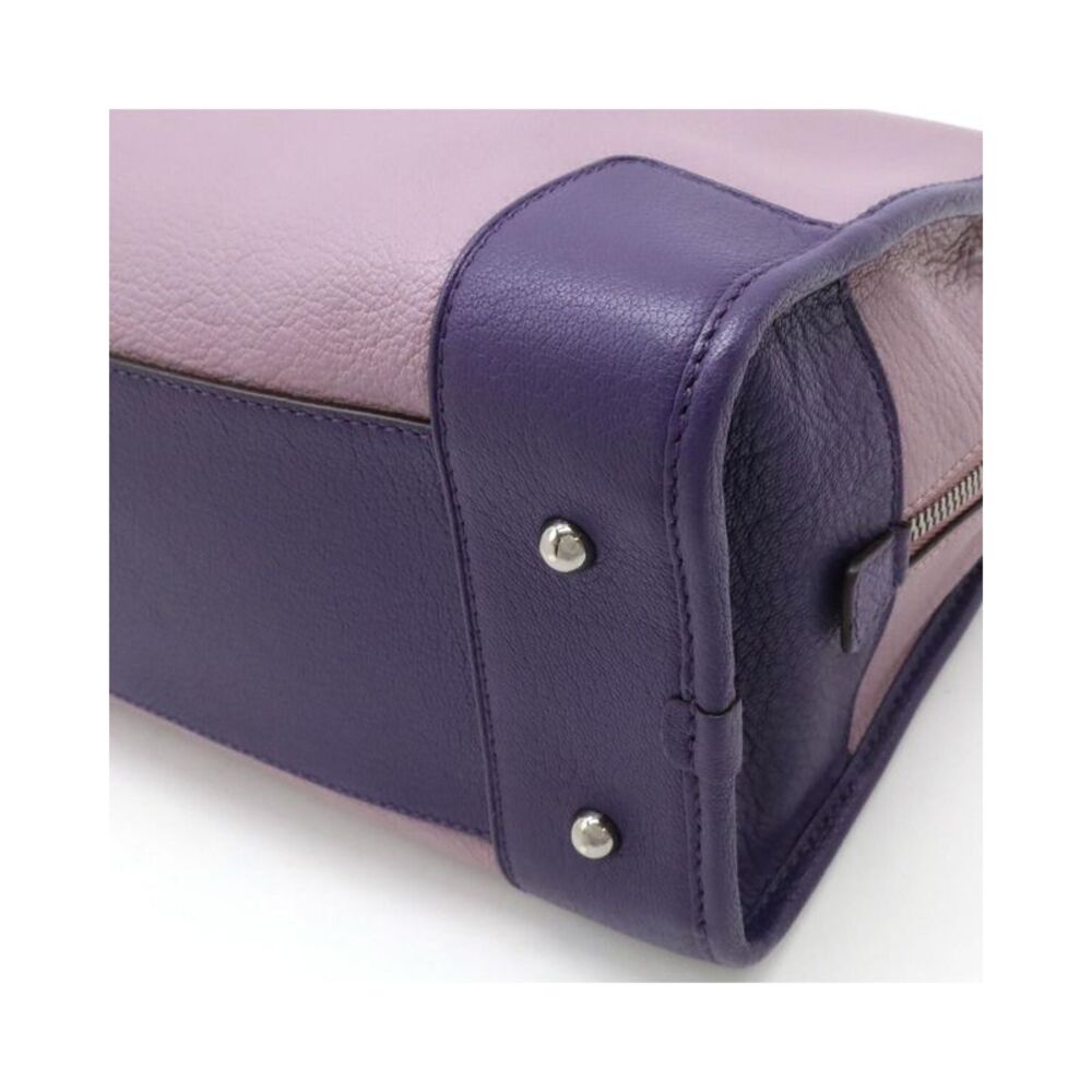 Pre Loved Loewe Vintage Loewe Leather Amazona 28 Handbag Women Violet | Purple - Picture 3 of 6